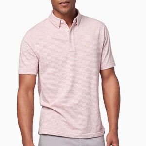 Faherty Brand  Movement Striped Polo Rose Sky Stripe NWT